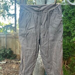Flax capri linen pants